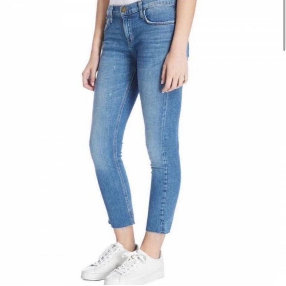 NWT Current Elliott Cropped Straight Sawyer Raw Hem Womens Jeans size 26
